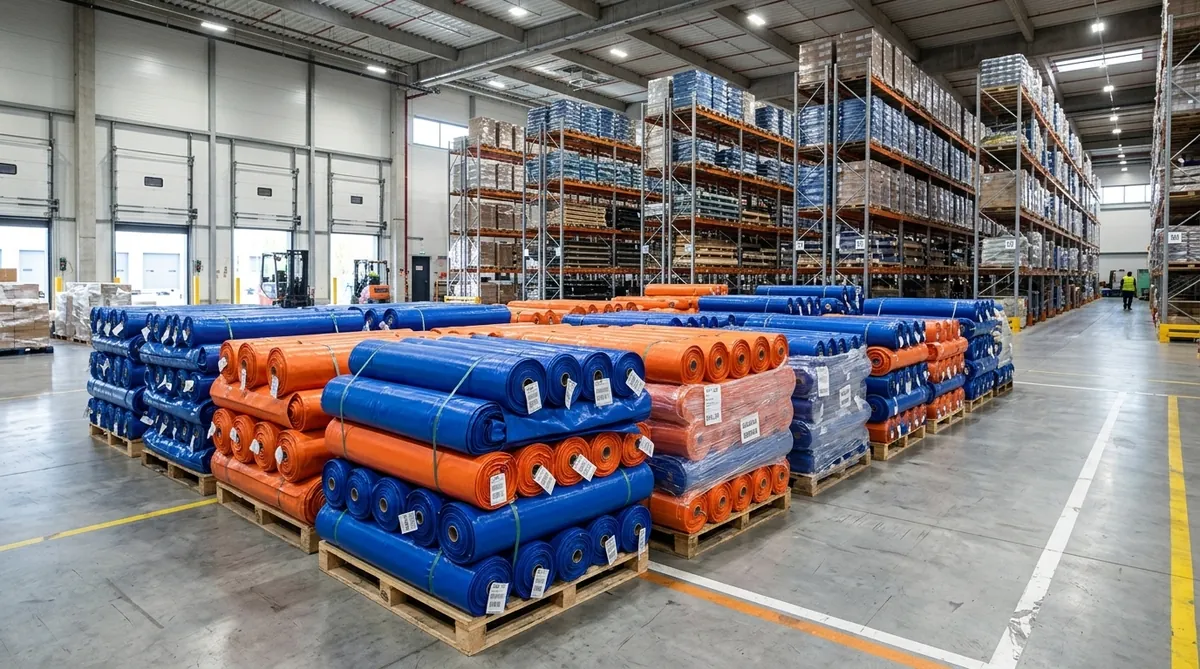 Gudang industri penyimpanan roll terpal Yo Tarpaulin